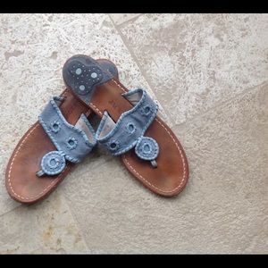 Jack Rogers whip stitched flip flops